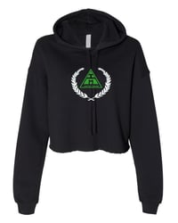 Image 1 of  I AM THE THRONE | High Pine Green Women Crop Hoodie |   