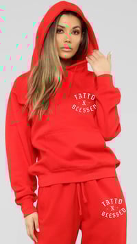 45% off!!! Tattd&Blessed red&white Hoodie!!!❤️