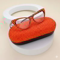 Image 1 of Crystal Cat-Eye Glasses + Rhinestone Case Set | Glam Optical Eyewear