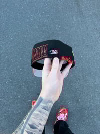 Image 3 of  BLACK TRI TONE BUFFALO BISONS CUSTOM FITTED CAP