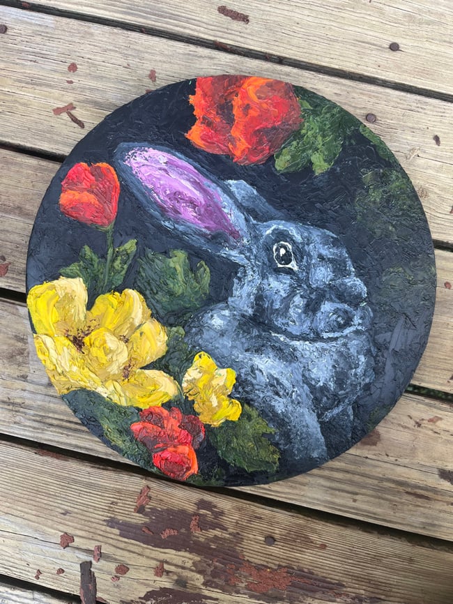 Original Oil Painting: “Delicate Hare”