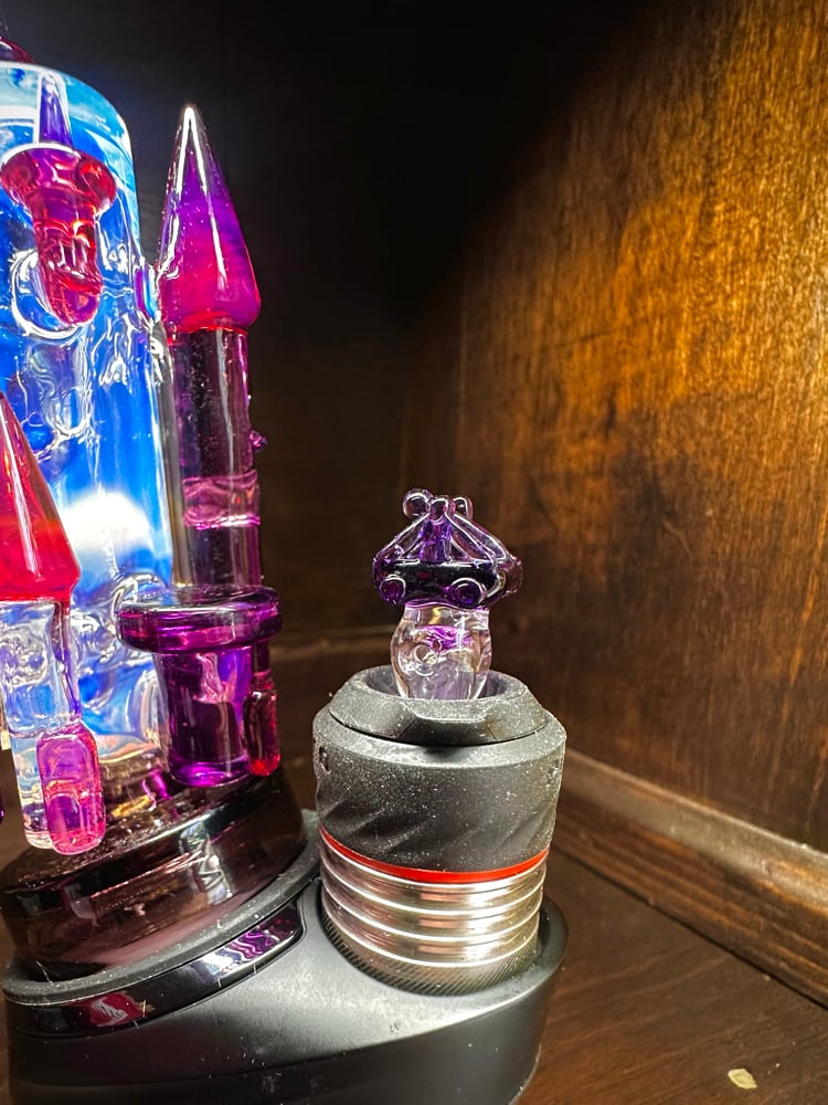 Image of Micro Catapult Joystick Gold Amethyst