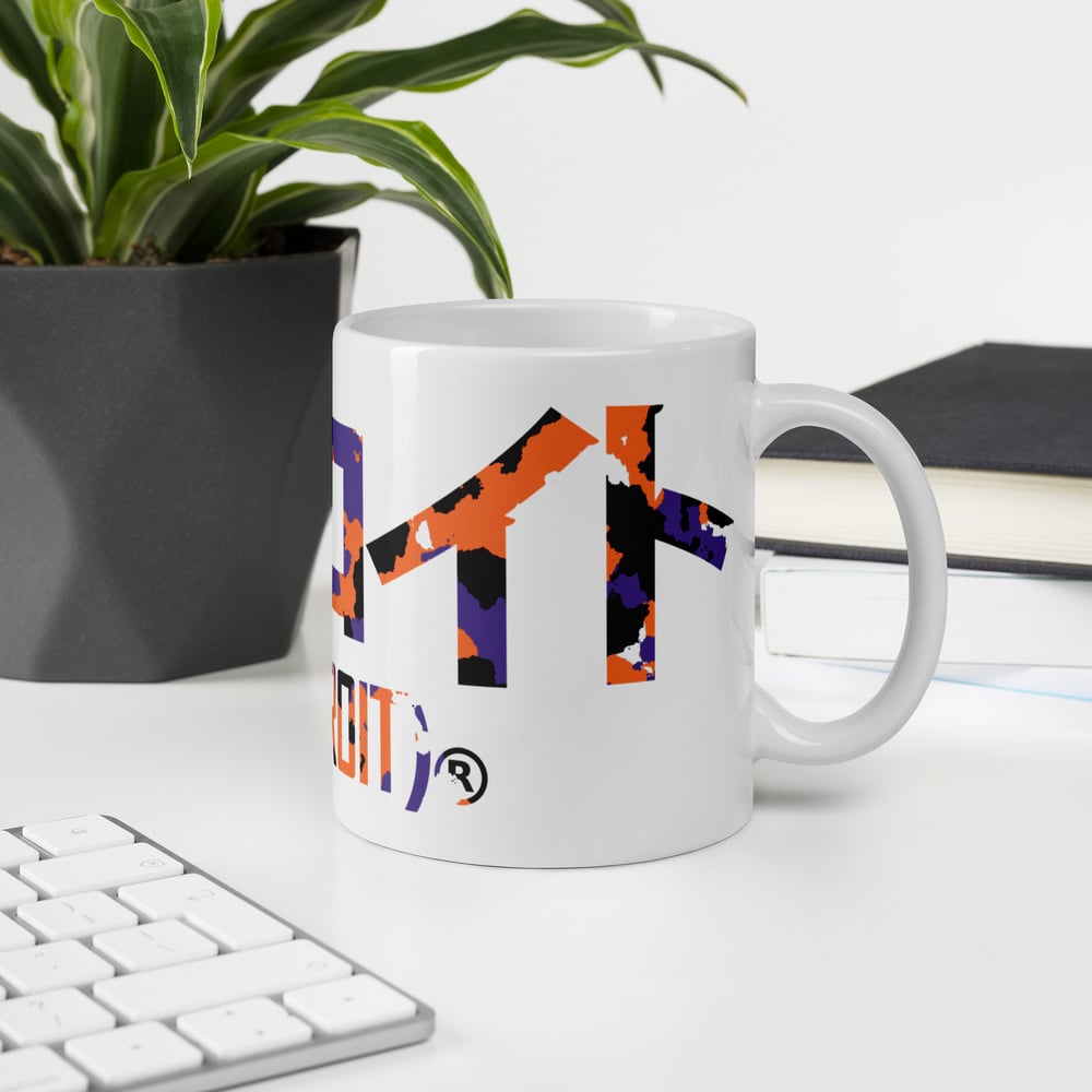 Image of Katakana Orange Dream Camo Coffee Mug