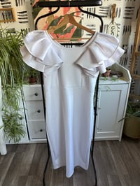 Image 1 of White scuba dress