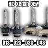 D1S/D2S/D3S/D4S HID Xenon Headlight Bulbs 6000K White (Pair) 