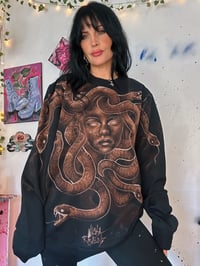 Image 4 of “GET STONED” BLEACH PAINTED SWEATSHIRT LARGE
