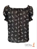 Frida Top/ Bow Print