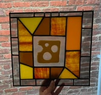 Image 3 of Stained glass funky cheese slice panel