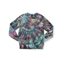 Image 1 of  M Unisex Crew Sweatshirt in Cool Muted Spiral Ice Dye