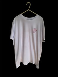 Image 1 of White and fuchsia smiles tee 