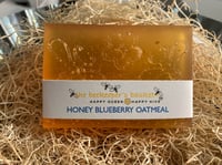 Image 1 of Honey Blueberry Oatmeal Honeybee Glycerin Body Bar