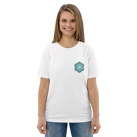 Image 2 of Blue Spirit in White Unisex Organic Cotton T-shirt