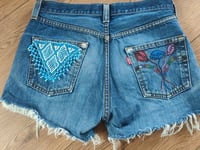 Image 5 of Vintage Levi 501 cut off shorts - waist 30 inches peace love music