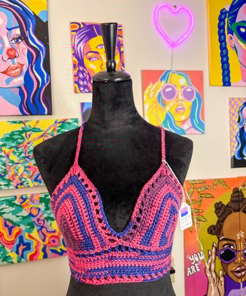 Image of Bi Pride Flag Bralette