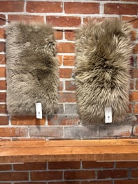 Image 1 of Sheepskin TAUPE Wool Leather Shearling Pieces in Rectangle Natural Shapes