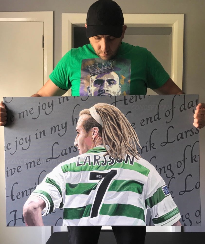 Image of ‘Henrik Larsson, King Of Kings’ Original 🍀HALF PRICE