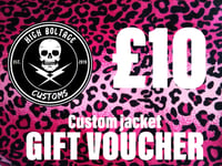 Custom jacket gift voucher £10.00
