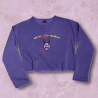 Female “emBracE YOUr weirdness 👽” Long Sleeves Crop Top Sweater