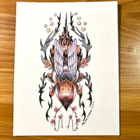 Image 2 of Floral Wasp Original Artwork