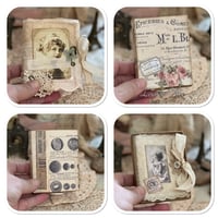 Image 4 of snippet book snippet roll in a vintage style button box