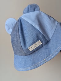 Image 2 of Denim Patchwork Bear Sunhat 