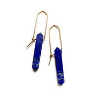 Image 1 of Lapis Point Earrings 