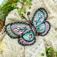 Image 1 of Folk Butterfly Pink & Green