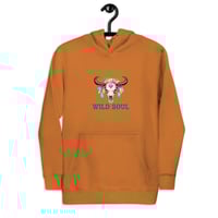 Image 4 of Unisex Hoodie, Wild Soul Longhorn Skull hoodie