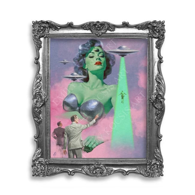 Retro Art Print // ‘Giant Women From Outer Space!’ 