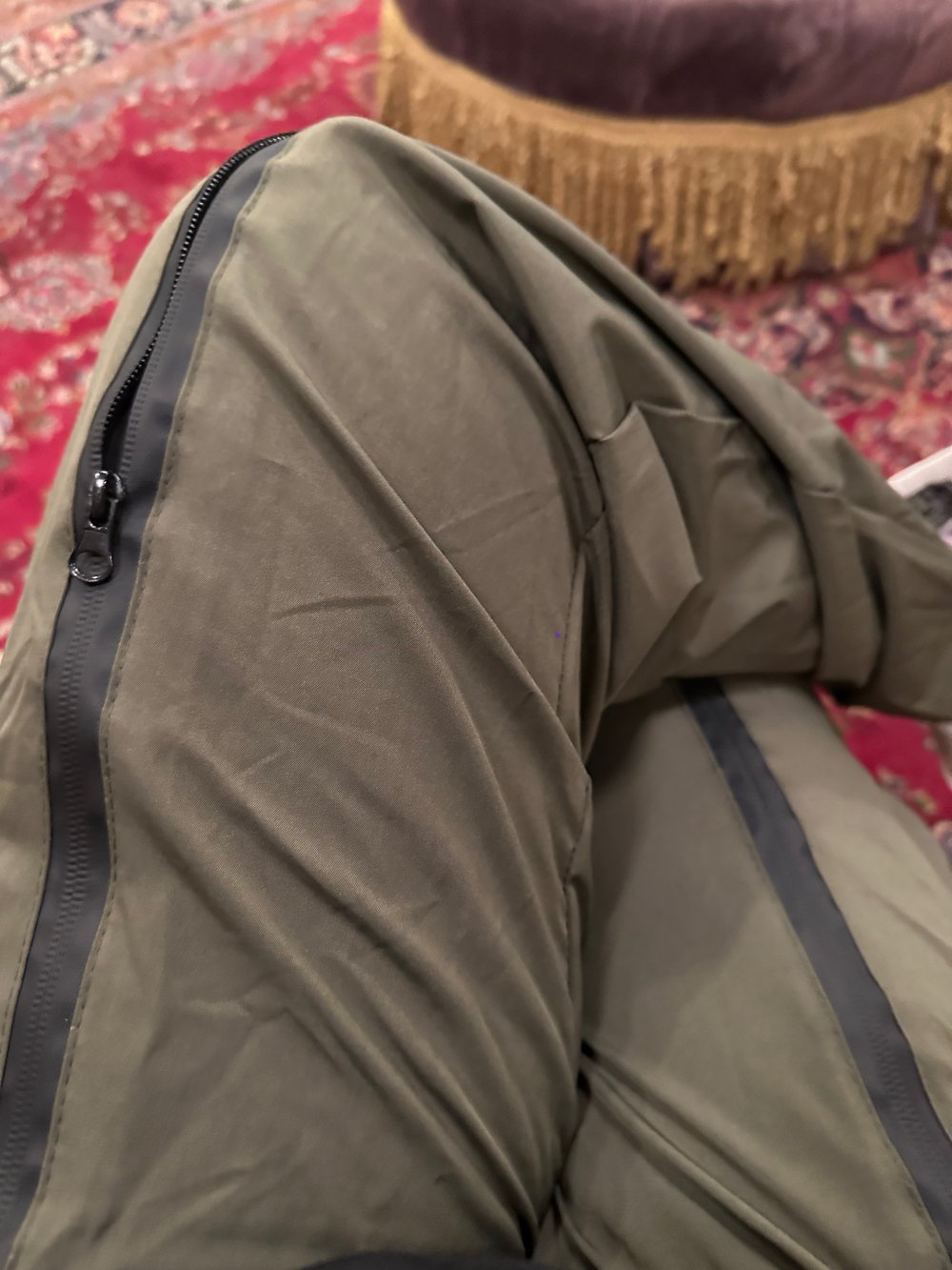 Image of “SWISH SWISH” front zipped sweatpants