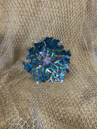 Image 5 of Coral Bowl Iridescent Blue 12”