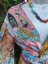 Image 6 of Patchwork Stevie top purple tassels