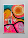 You are my sunshine. Original painting on paper.