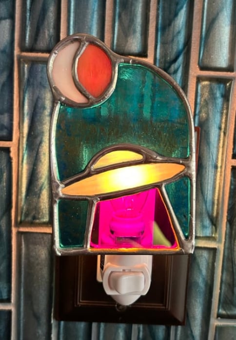 Image of UFO Nightlight (Teal Sky)