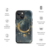 Image 19 of Blue and Gold Celestial Moons Design Tough Case for iPhone®