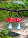 Amanita Mushroom Earrings