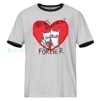 Image 2 of Unisex ringer t-shirt anxious attachment 