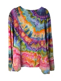 Image 9 of 2XL Ladies Long-Sleeve Stretch Tee in Euphoria Agate Ice Dye