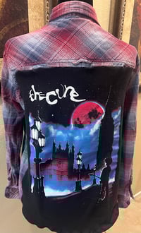 Vintage Gray/Red/White Flannel Shirt The Cure