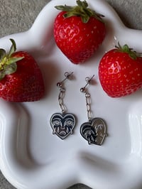 Image 2 of SMALL CHAIN DROP CRYBABY EARRINGS 