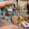 Unakite Heart In Antiqued Copper