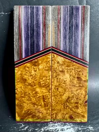 Image 2 of G-carta & Amboyna Burl Segmented Knife Scales