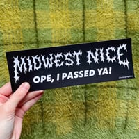 Image 2 of MIDWEST NICE BUMPER STICKER