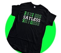 “Stacked SayLess” Tee (Black&LimeGreen)