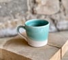 Glossy Green Stoneware Espresso Cups 