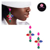 Multicolored Cross Earrings