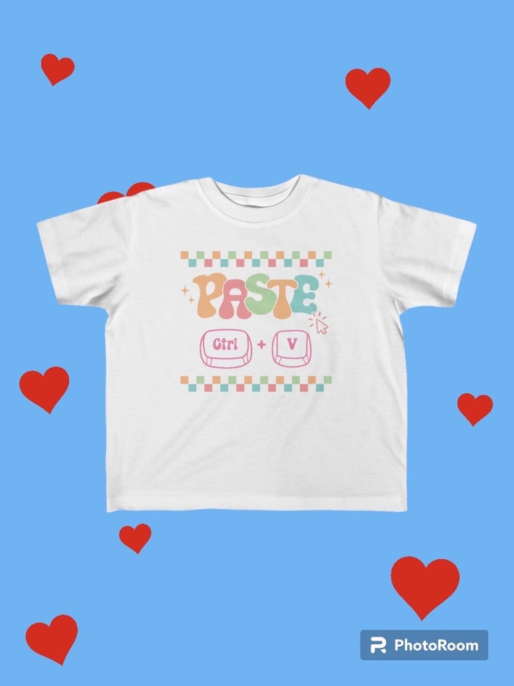 Image of Toddler's "Paste" matching Fine Jersey Tee