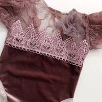 Image 3 of Girls bodysuit Felice | 0-3 months | purple | flowers 