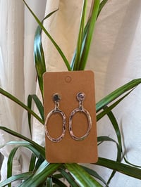 Image 1 of Hammered circle earrings