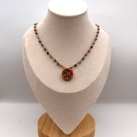 Image 2 of Boho Floral Button Necklace